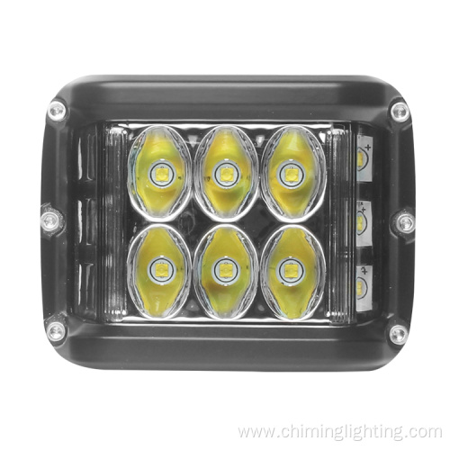 12-24V Square 3.8Inch 45w mining LED work light with side lights offroad truck led work light